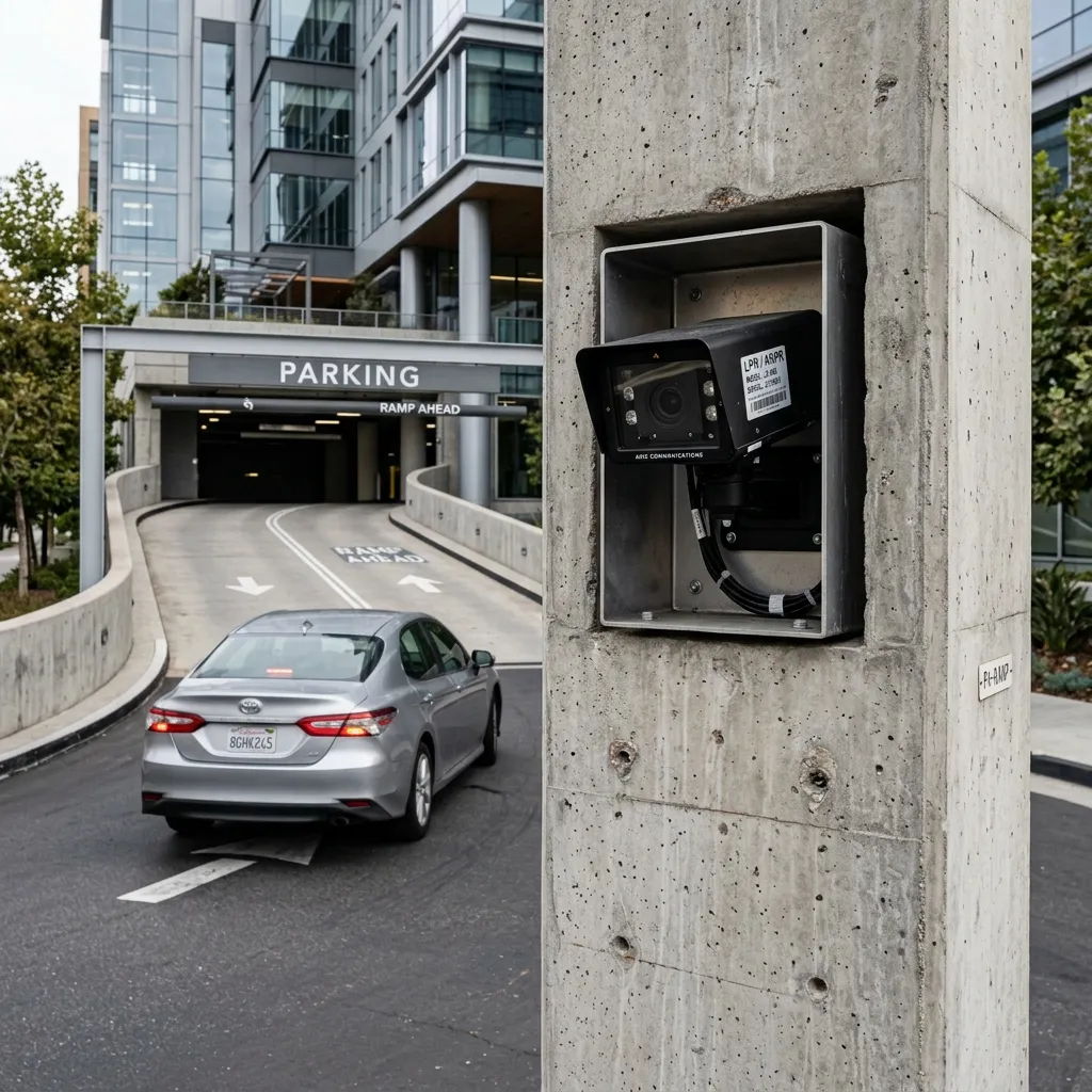 Sistema de acceso vehicular en funcionamiento